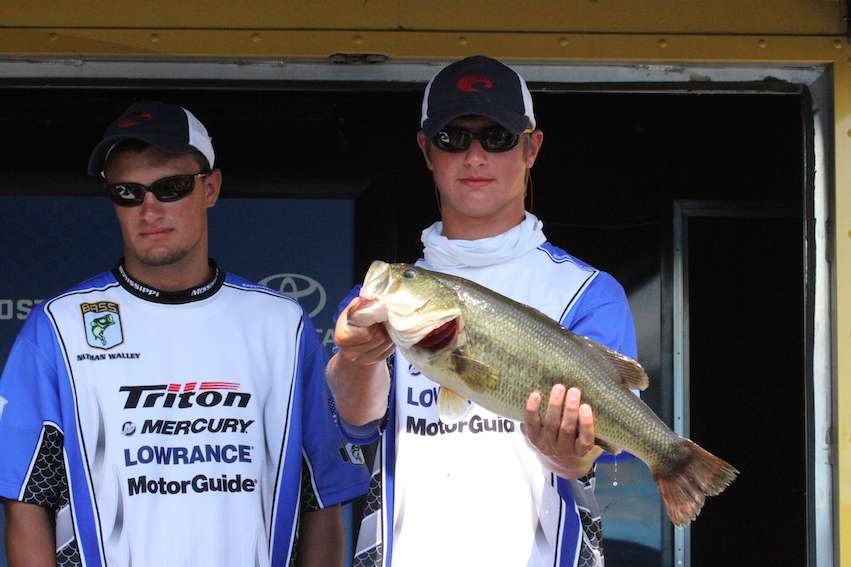 Nathan Walley and Caleb Parker came very close, but finished 4th with a 6-13 bass.
