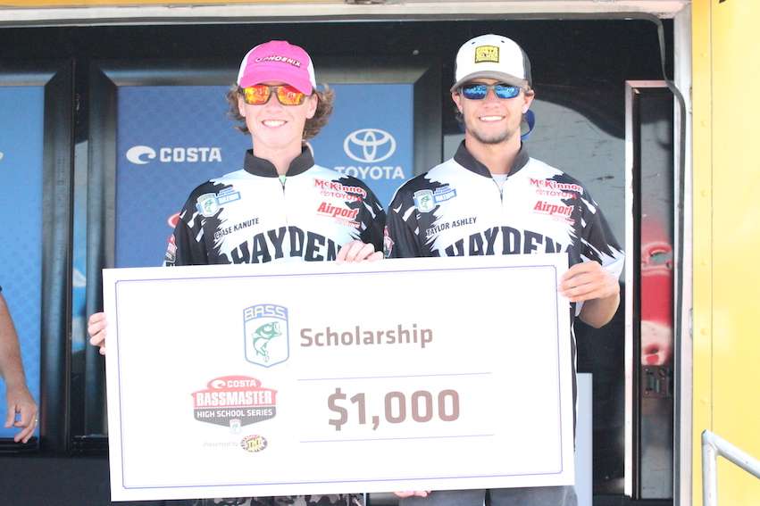 Taylor Ashley and Chase Kanute share a $1000 Scholarship.