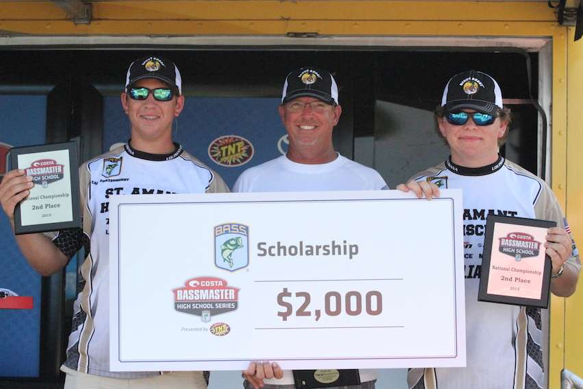 Braden Blanchard and Cade Fortenberry share $2,000 Scholarship.