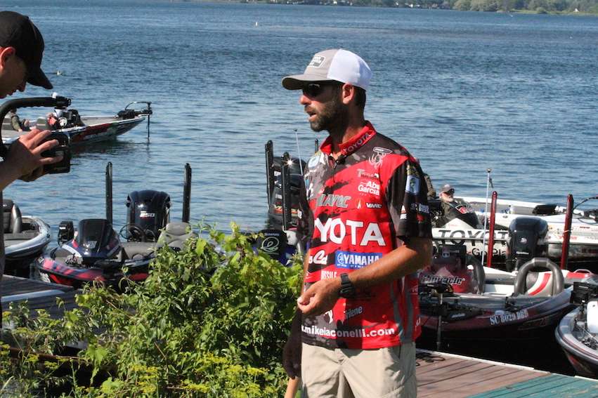 Mike Iaconelli does another interview. He sits in 7th place with 20-12.