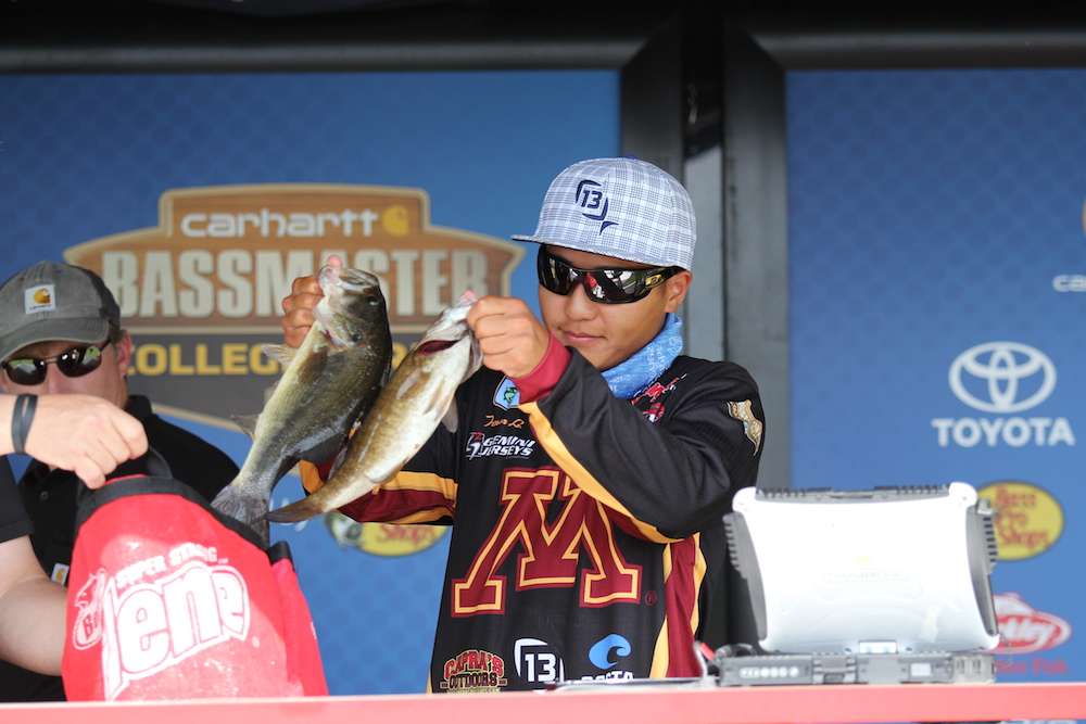 Trevor Lo is the only angler to bring a 3-fish limit to the scales in every match-up this week. 
