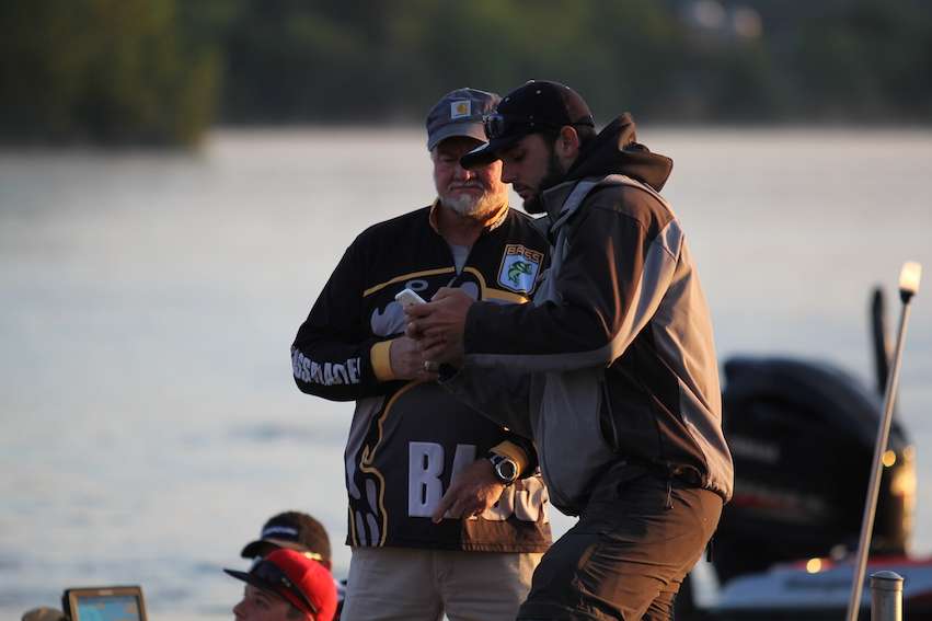 UCF shows BASS tournament officials the proper insurance during the mandatory check.