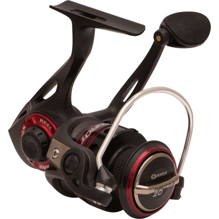 <p><strong>Quantum</strong></p>
<p>Throttle</p>
<p>Using the most compelling production technology available, Quantumâs new Throttle is the product of a whole new way to build a spinning reel in an all aluminum uni-body construction, versus a 2-part reel. Thanks to a rubber âbraid bandâ anglers can tie braided line directly to the spool with no monofilament backing necessary, and the uniquely designed MaxCast II spool offers superior casting distance because it reduces friction by eliminating line contact with the front edge of the spool. Featuring a total of 10 bearings, Throttle comes in sizes 20 and 30 and is at a very affordable price point.</p>
