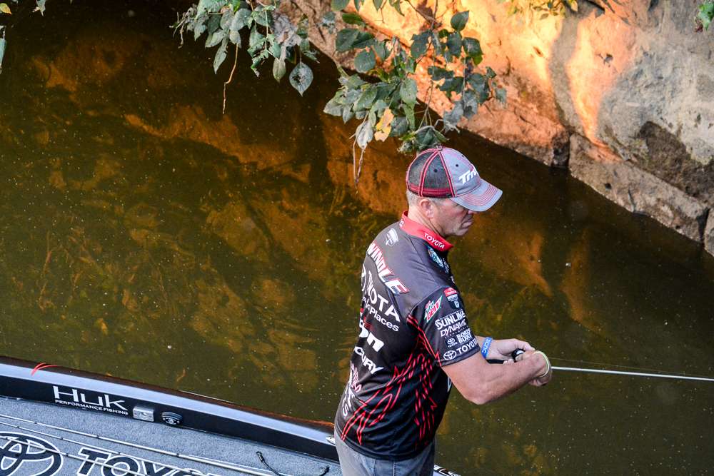 He fished every inch of this backwater, and threw everything he had. 