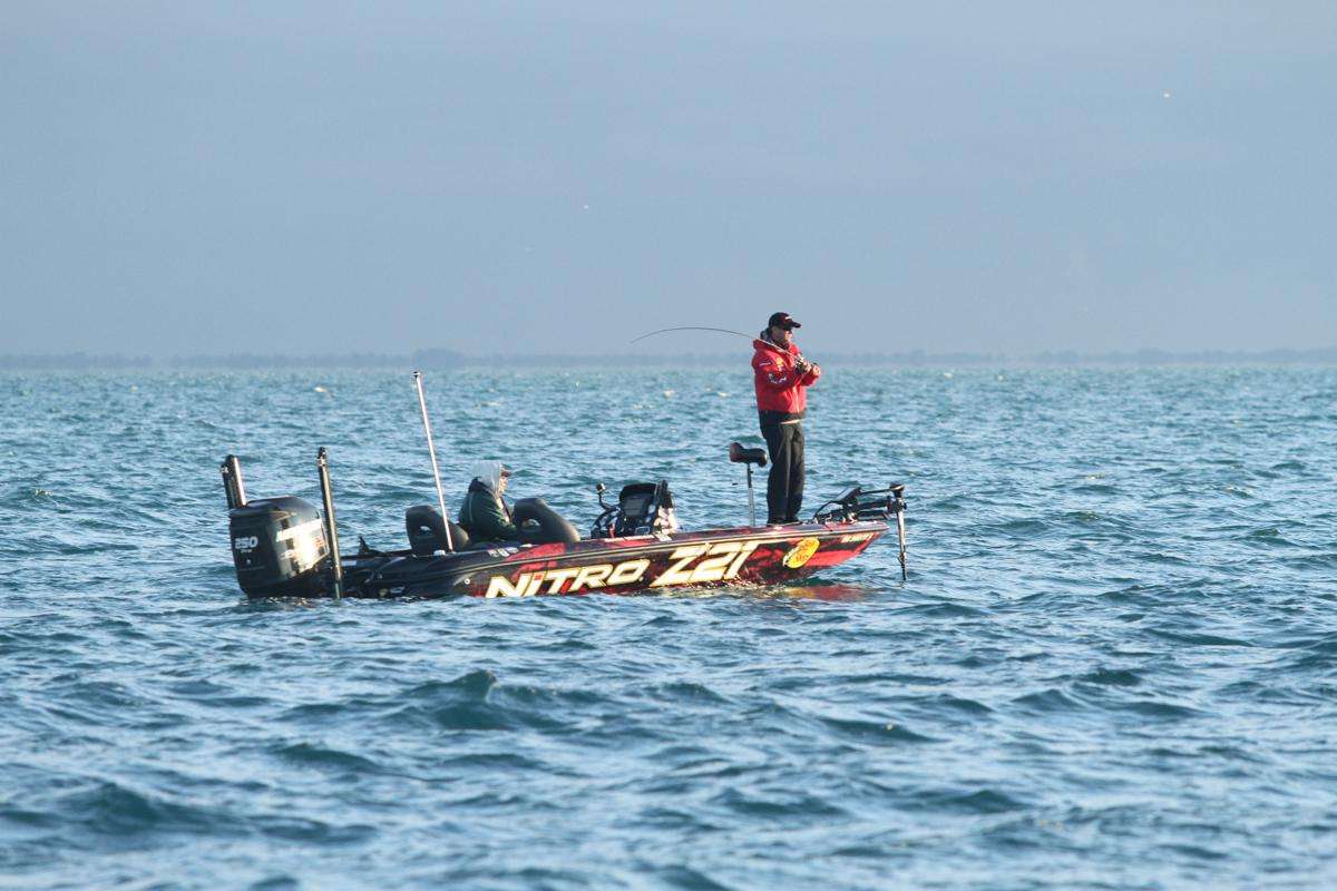 VanDam launching the bait for the next opportunity.
