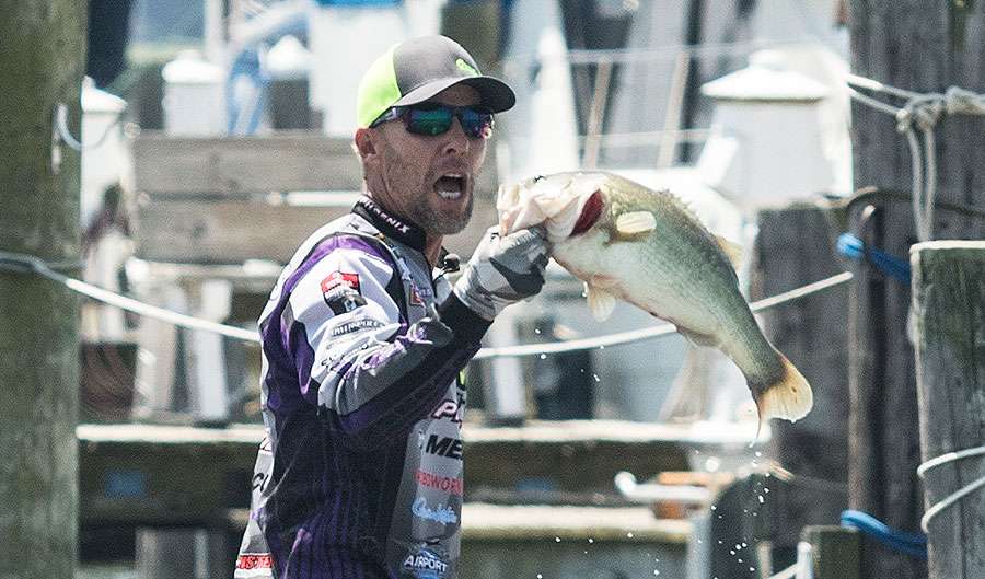 Martens knew immediately that he had caught the biggest bass of the tournament.
