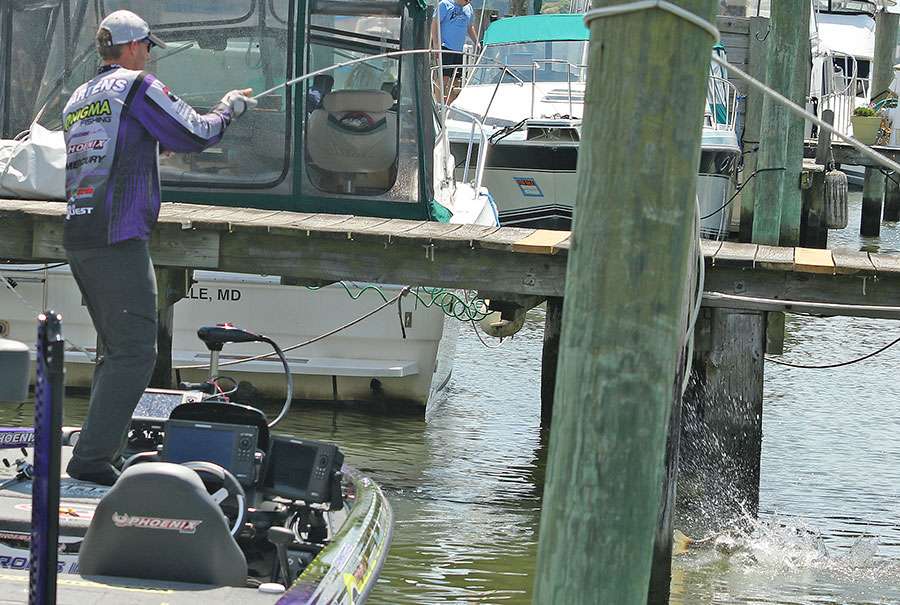 And came really close to brushing a barnacle-covered piling.