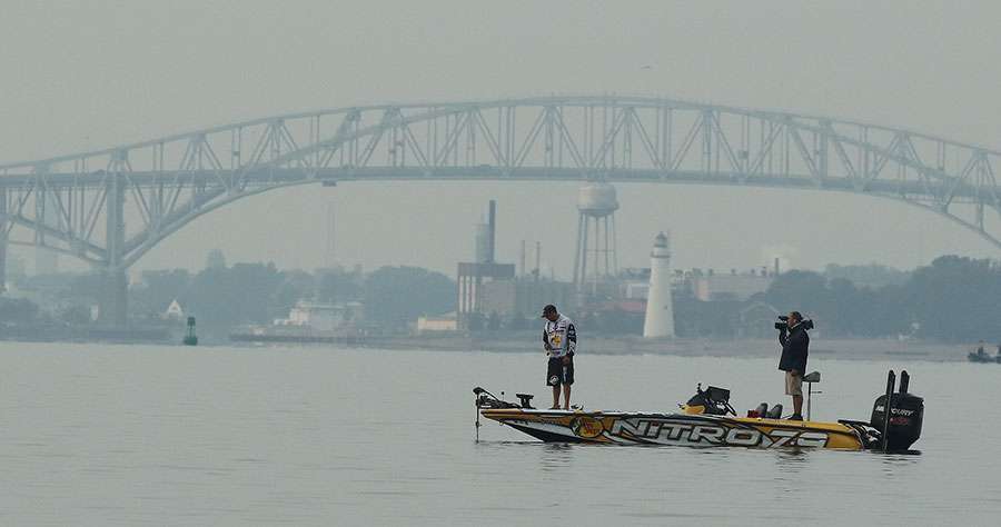 Closer to land and with the Blue Water Bridge behind him, Scanlon would be testing new waters.