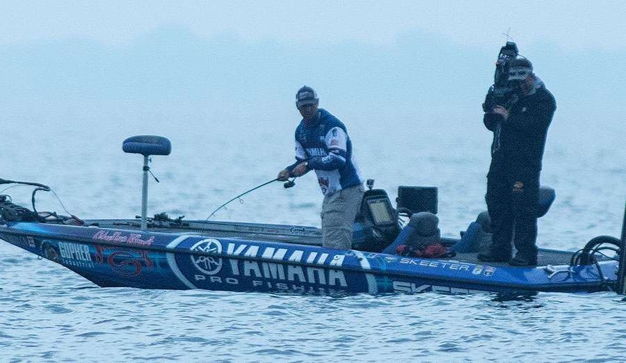 Todd Faircloth's day on Championship Sunday of the Plano Bassmaster Elite Series event started on the right track early in the day.