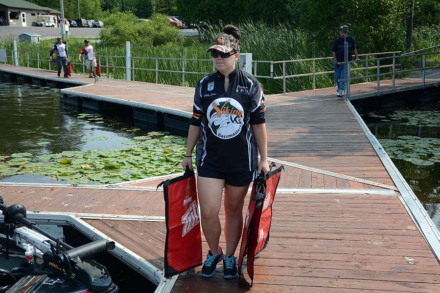 Ashley Leitner of the Viking Bassmasters is among a group of volunteers from the Minnesota B.A.S.S. Nation.