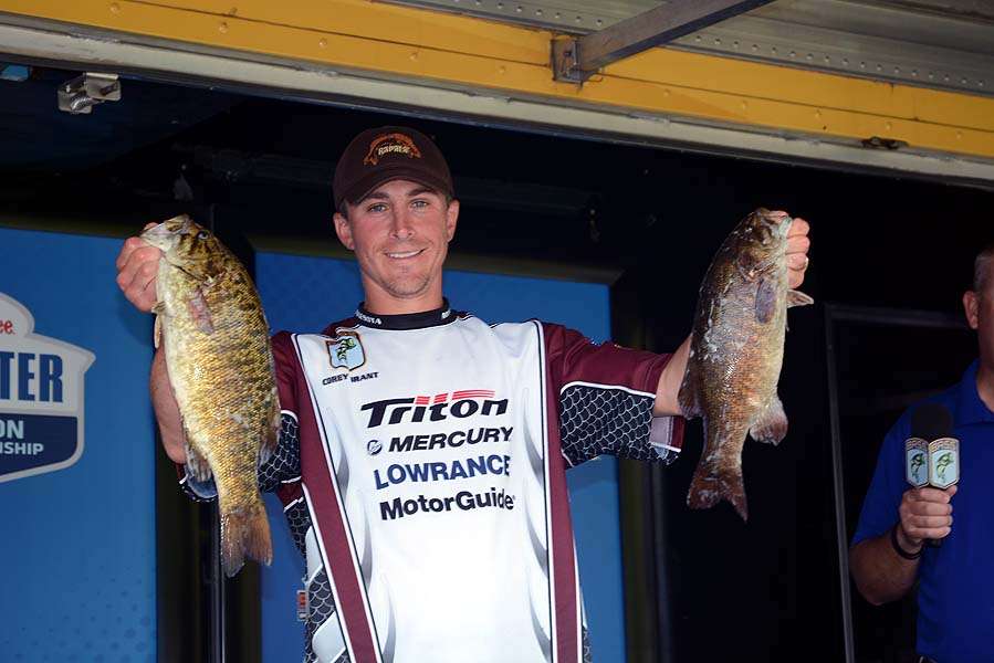 Cory Brant finished second but qualified for the national championship as the highest placing angler from Minnesota. 