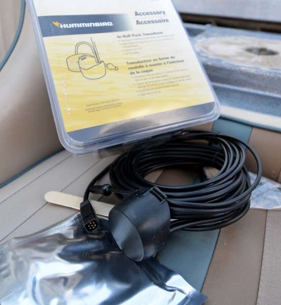 To get readers on plane, a second transducer must shoot through the hull. Humminbird sells one with everything needed for the installation.