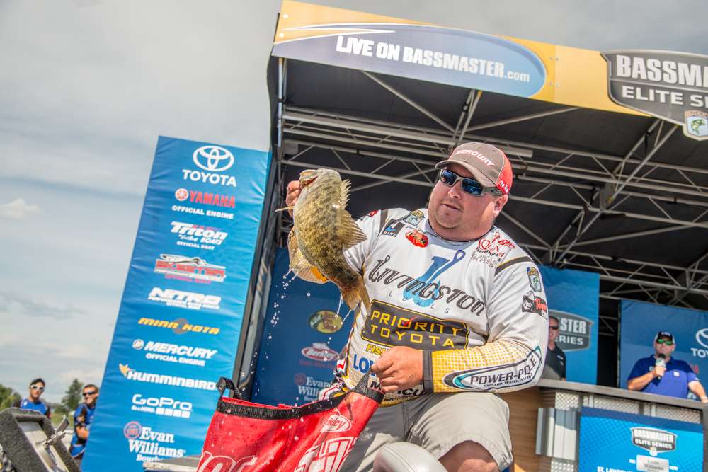 Jacob Pownoznik pulled out a large smallmouth, good for his 7th place finish, with 71-6.