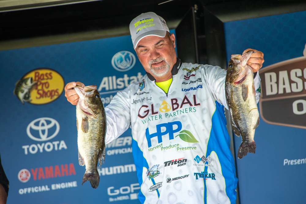 Bruce Whitmire brought some decent largemouth to weigh, finishing 95th with 9-7.