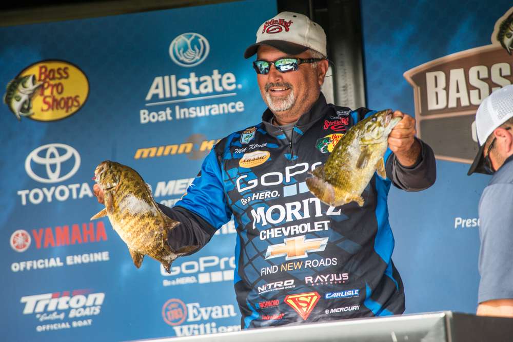 Mike Kernan caught some good fish, sitting in 12th with 15-6.