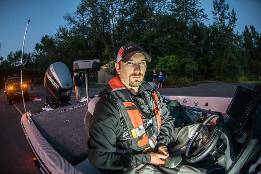 Angler Ian Renfrew has his day one game face on. 