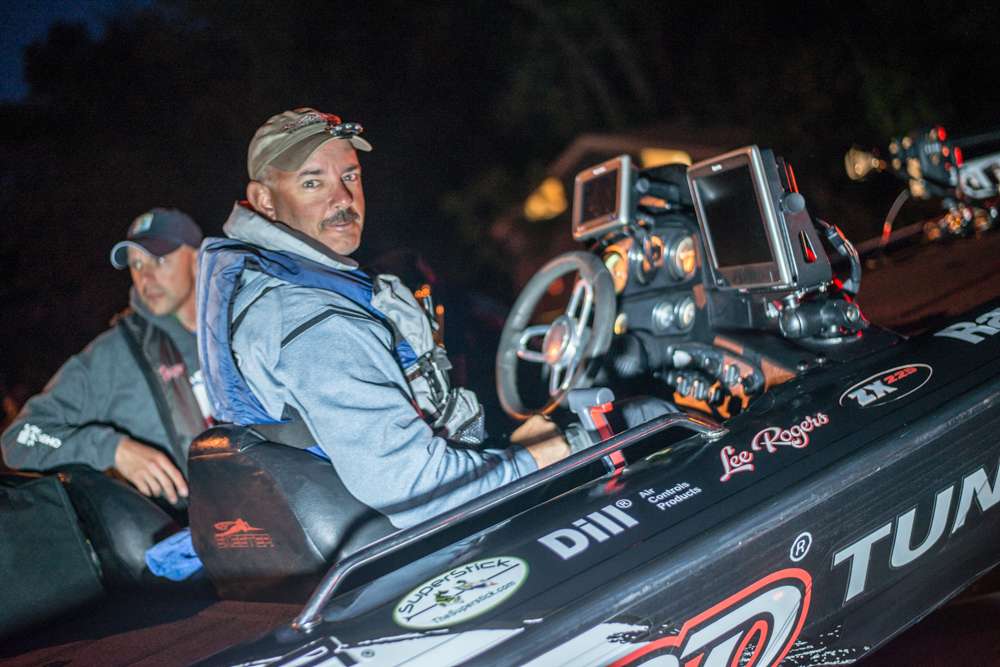 Lee Rogers is ready for some great Day 1 smallmouth action. 