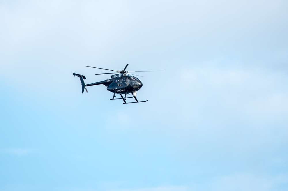 A helicopter flyby!