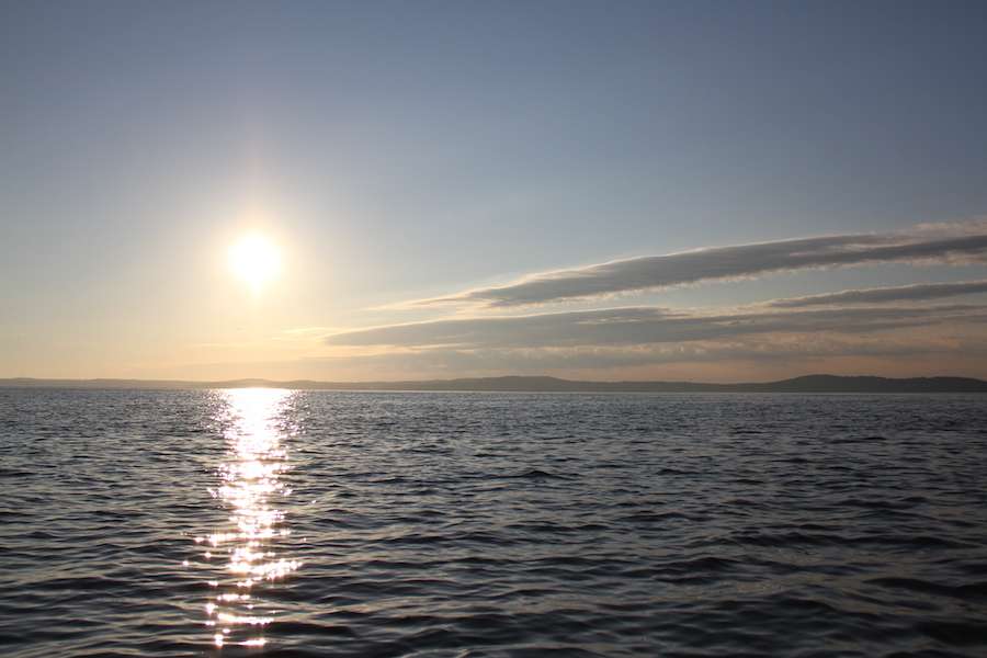 The vast water you see was approximately five feet deep, which explains the flats. Coulter found a hard edge that actually produced two quality fish on Day 1 of the tournament.