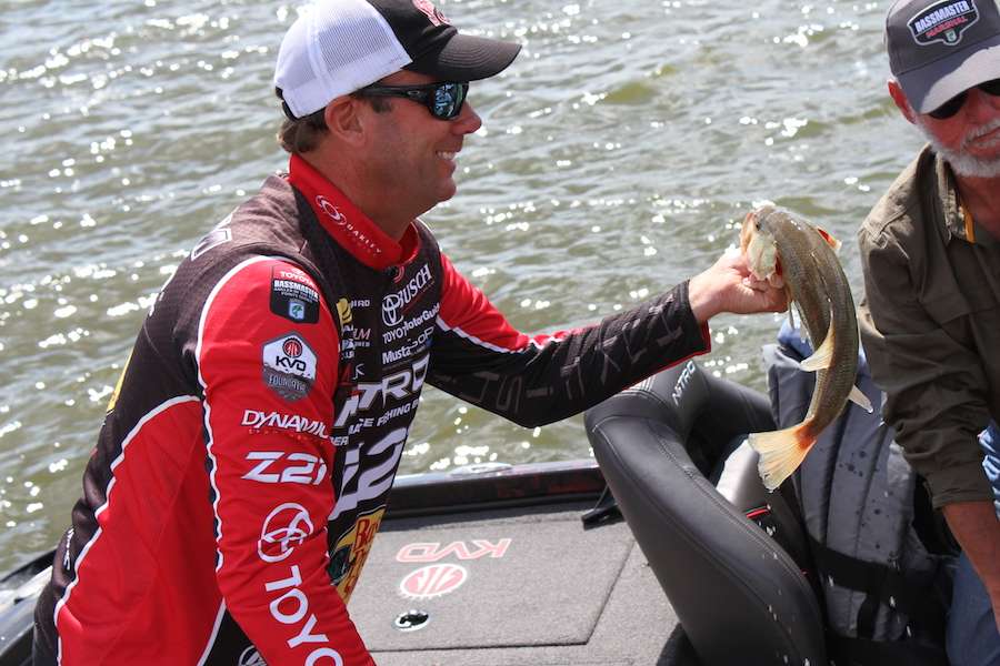 Kevin VanDam only brought three to the scales, but he still sits in 44th place.