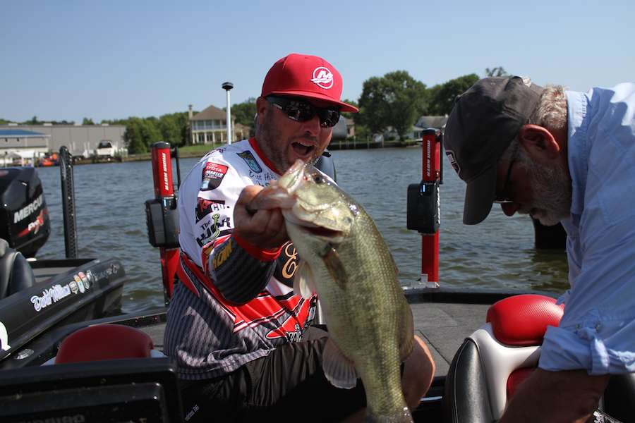Brett Hite was jacked up to catch a decent one today.