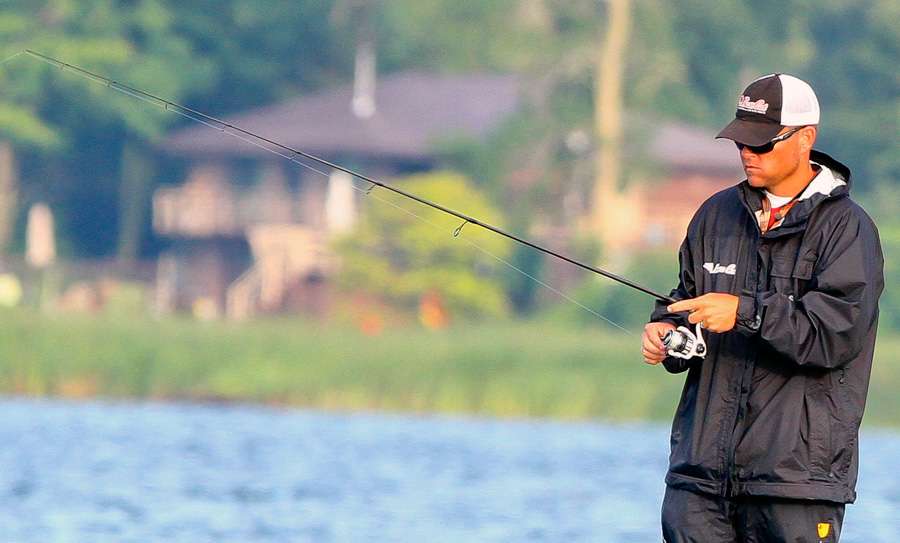 Kevin Ledoux started the final day of fishing on the St. Lawrence River in fifth place with 56 pounds, 5 ounces. 