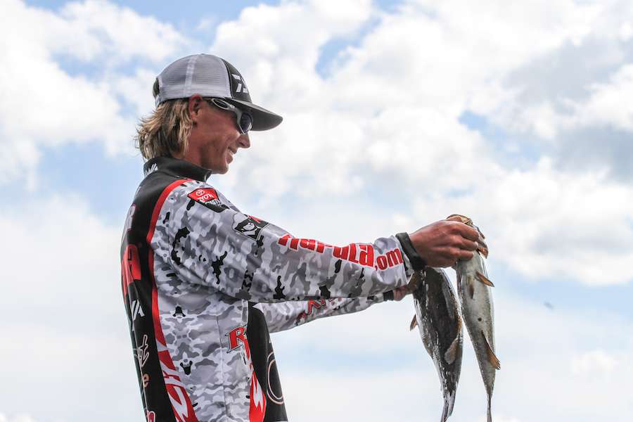 Seth Feider made his first Top 12 cut as an Elite angler. He will head out in ninth on Sunday.
