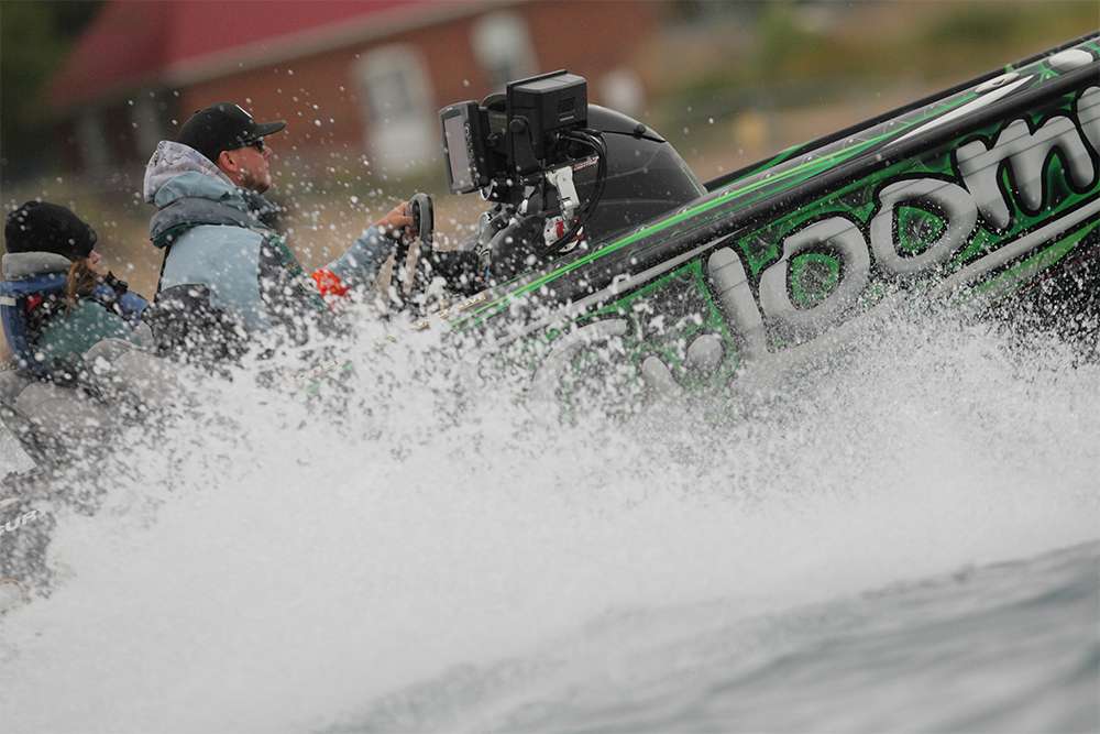After anglers caught fish, they would use their big motor to re-position on their spot.