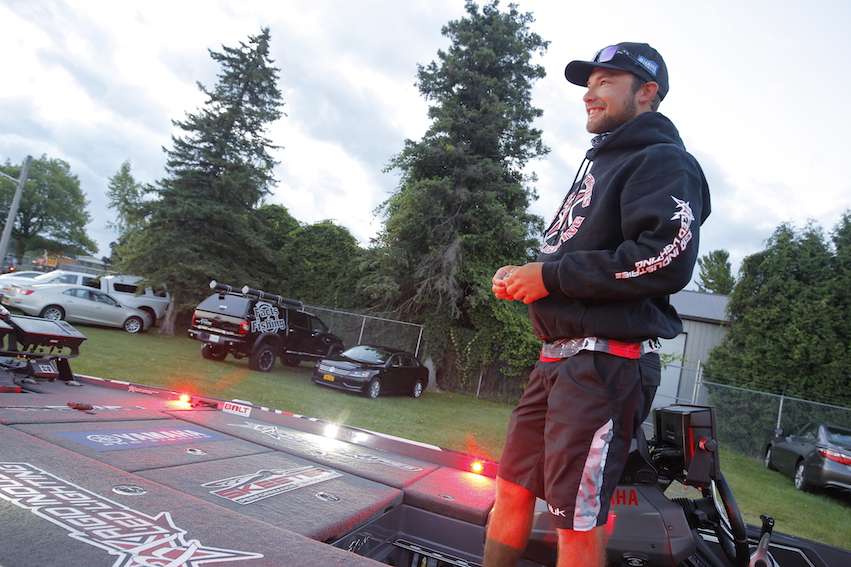 Brandon Palaniuk is sitting just outside the Top 12 and is a dangerous angler today because he is the defending champ of this event.
