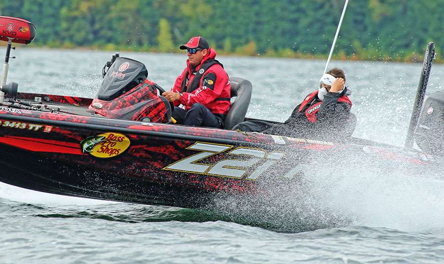 Kevin VanDam would speed by. 