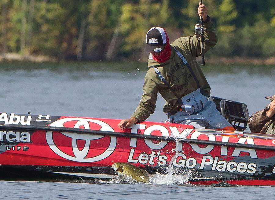 So Iaconelli goes out trouble free on Friday, catches a nice 16-10 limit and moves up to 14th in the tournament standings, but remains 38th in the AOY standings -â still on the bubble.