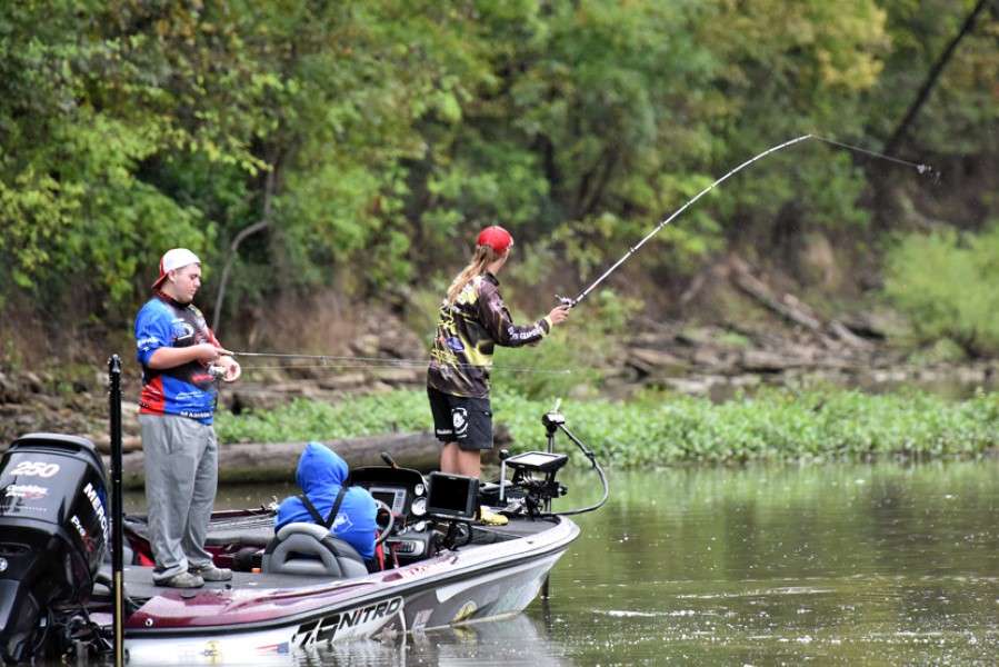 They fished topwaters, jigs and spinnerbaits to catch their fish.