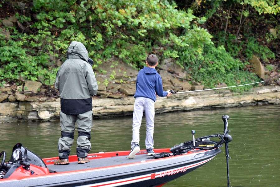 Some anglers never slowed down long enough to put rain gear on.