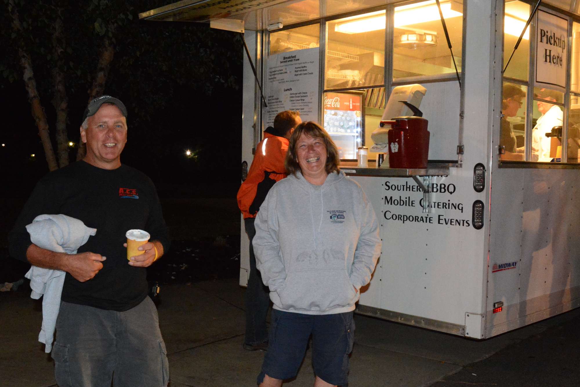 The Request-A-Chef truck is here serving breakfast sandwiches to the anglers and their supporters.