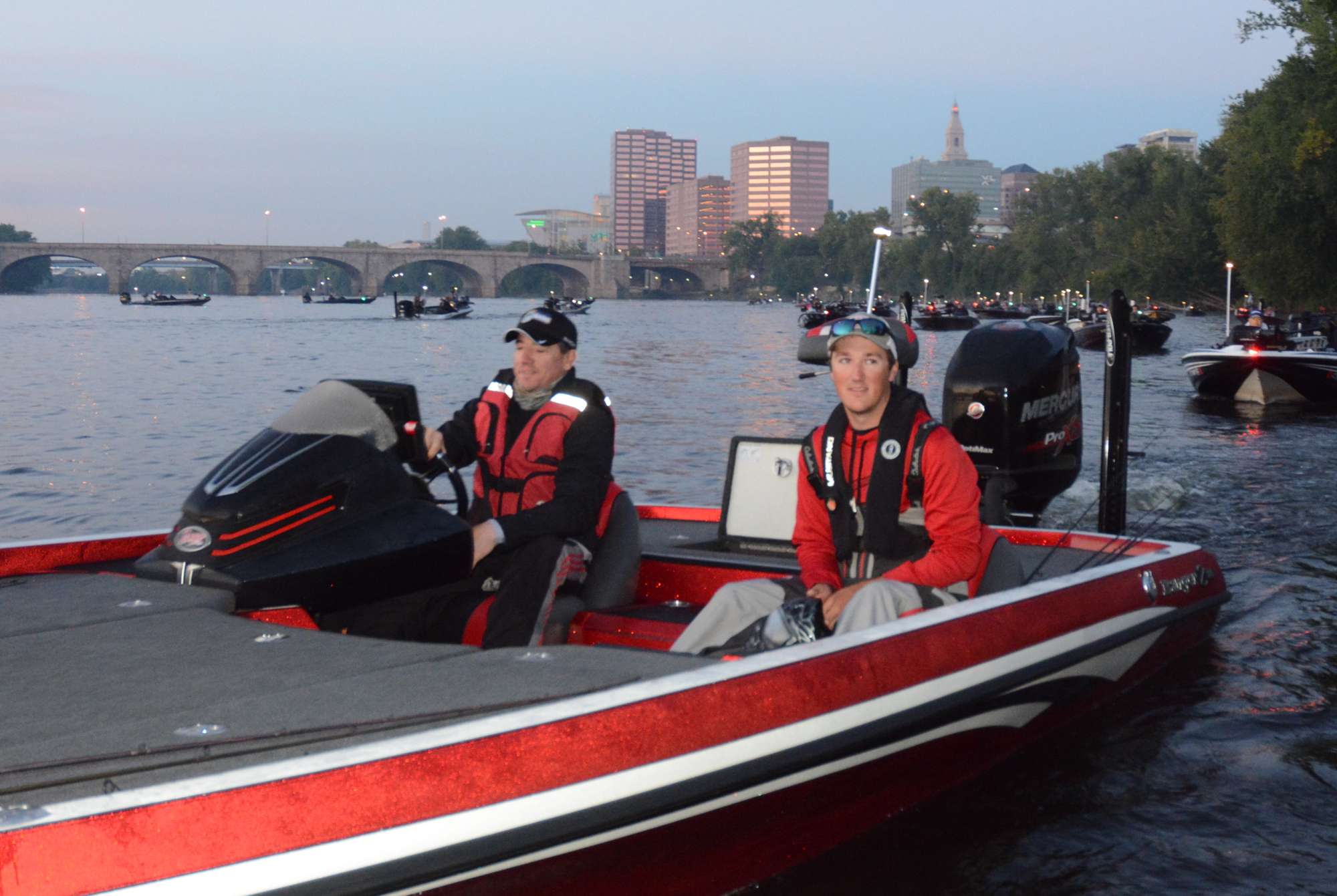Jim Bianchi of New York and Tim Dube of New Hampshire are among the first anglers in the second flight ...