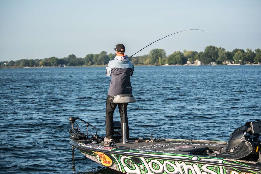 Jonathan fished each of his areas thoroughly and seemed to remain calm despite the slow action and smaller fish. 