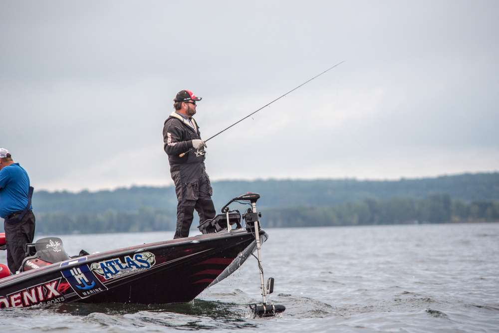 2014 Toyota Bassmaster AOY champion Greg Hackney was fortunate enough to catch the biggest bag of Day 1, placing him in the lead and ready to hunt down another large bag on Day 2. 