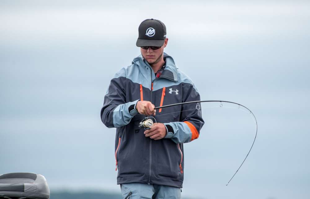 With a look of concentration on his face JVD stays focused on fishing clean and getting this fish to the boat. 