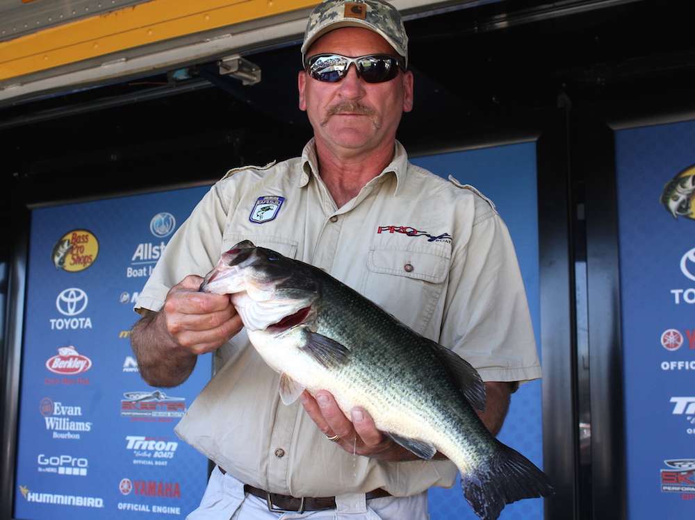 Bill Langille with a nice 5-0 largemouth. 