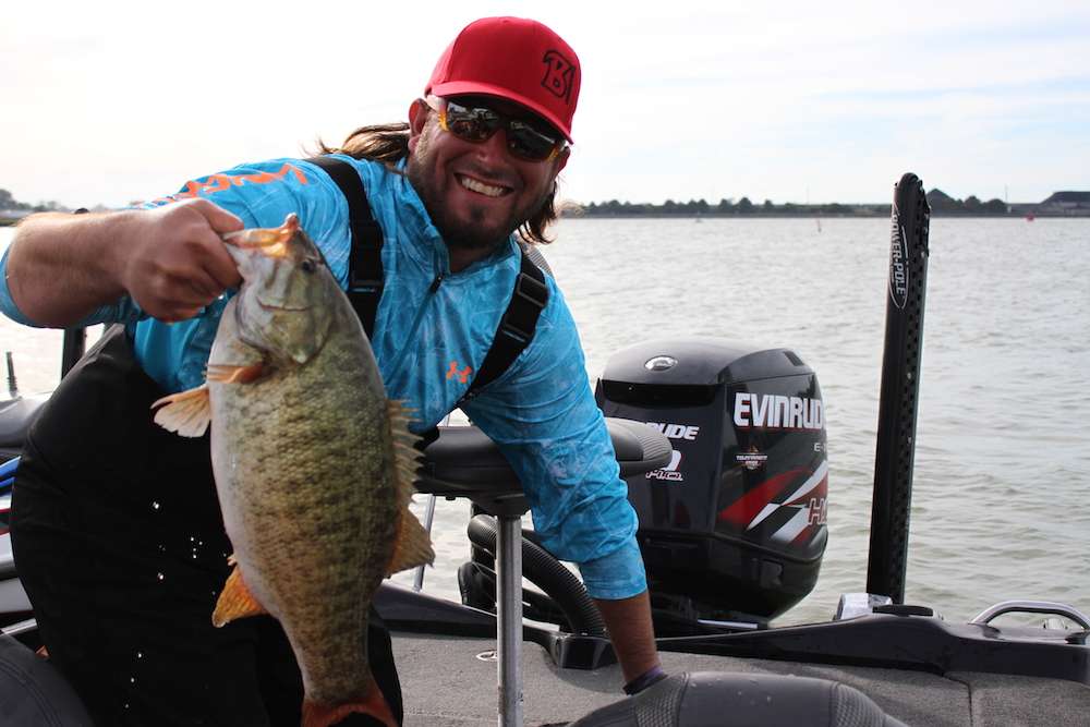 Nick Ray caught a great bag on the co-angler side. Gluszek's partner weighed three fish for 15-2.