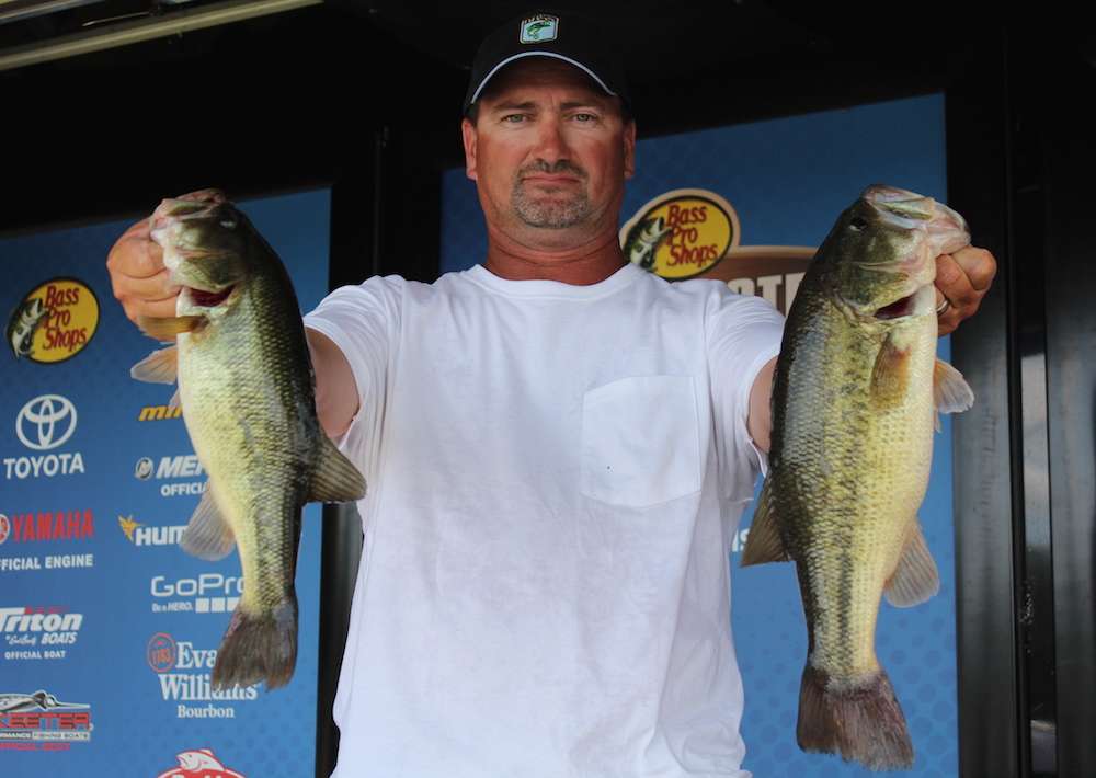 Co-angler Brien Vaughn sits in 8th with 8-7. 