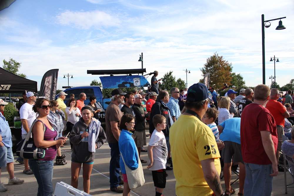 A pretty big crowd showed up at the Rossford Bass Pro Shops.