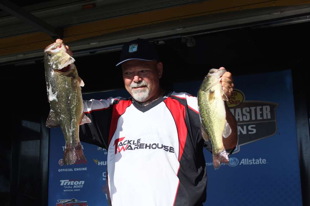 Co-angler Collyn Eastham sits in 14th with 8-15. 