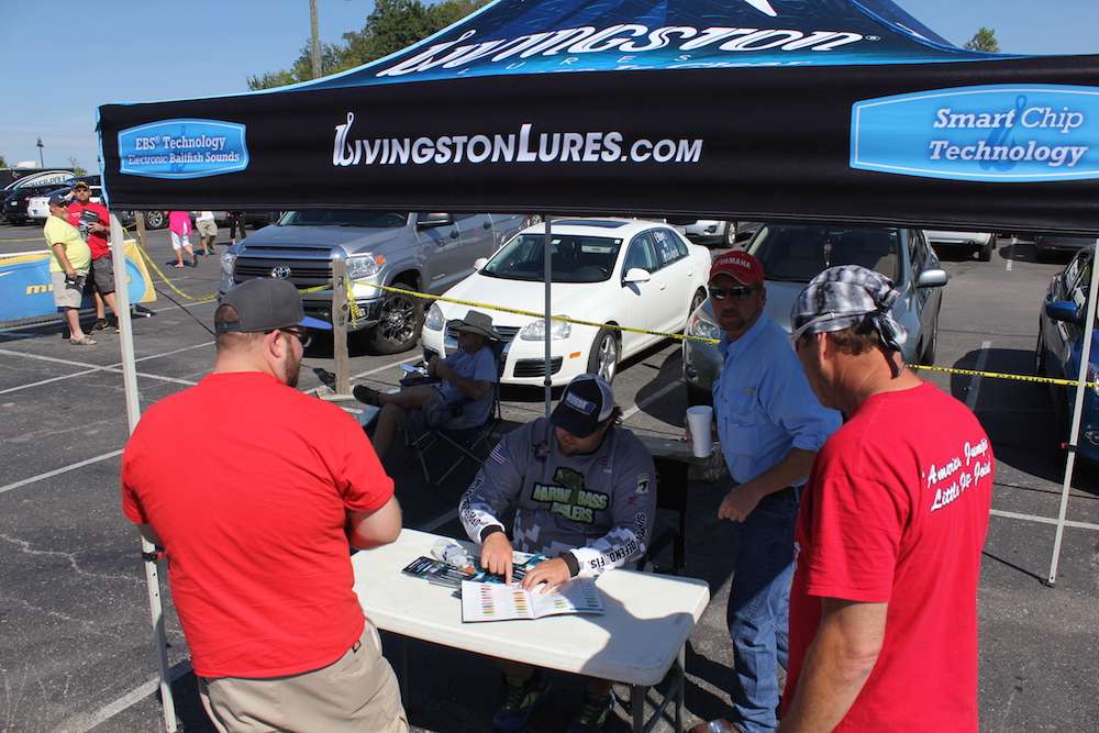 Livingston Lures showing off some of their latest products. 