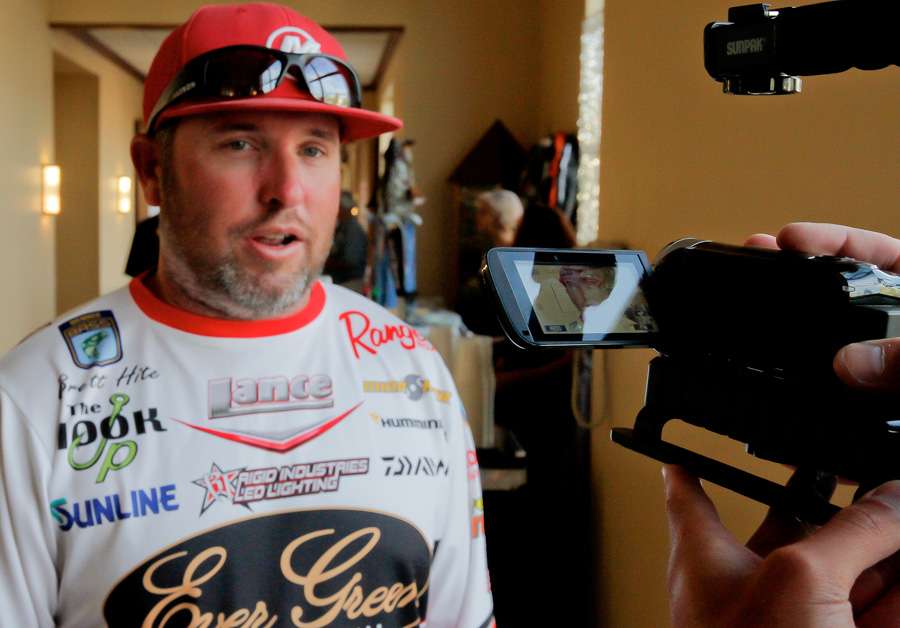 Several anglers, including Brett Hite, did interviews.