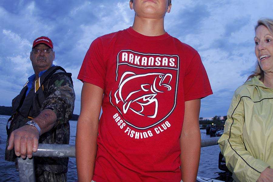 A fan of the Arkansas Bass Fishing Club gets captured in the lens of photographer James Overstreet, a diehard fan of the Arkansas Razorbacks. 