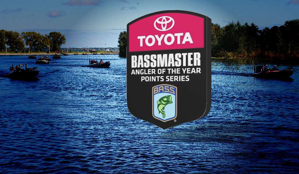 The $1 million Toyota Bassmaster Angler of the Year Championship once again will include the Top 50 Elite anglers based on their AOY points rankings, and it will determine the 2016 Toyota Bassmaster Angler of the Year as well as 38 or more qualifiers for the 2017 Bassmaster Classic.