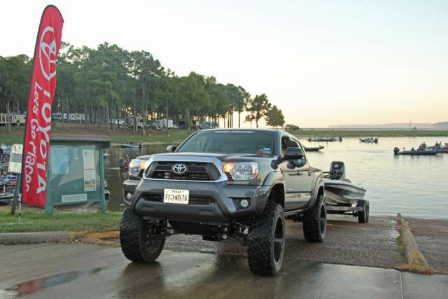 A good-looking Tacoma is one of the very last to launch for the day.