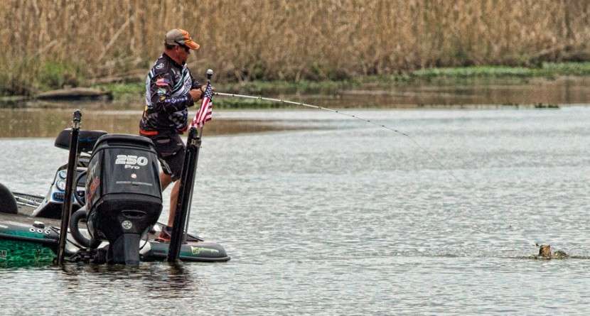It was on that stop where he caught his biggest fish of Day 2 and allowed him to stay on top of the standings.