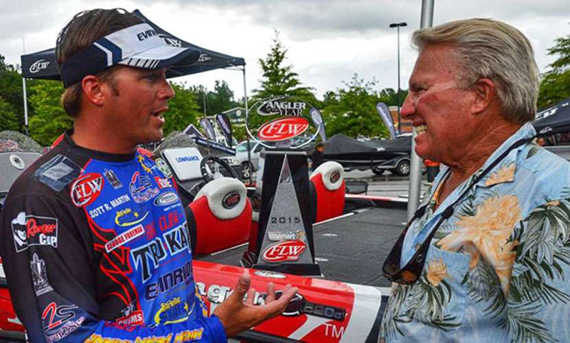Martin realizes he has a number of legacies in fishing, including son Scott, who won the FLW AOY this year to give the family an even 10. 
